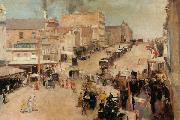 Tom roberts Bourke Street,Melbourne (nn02) oil painting on canvas